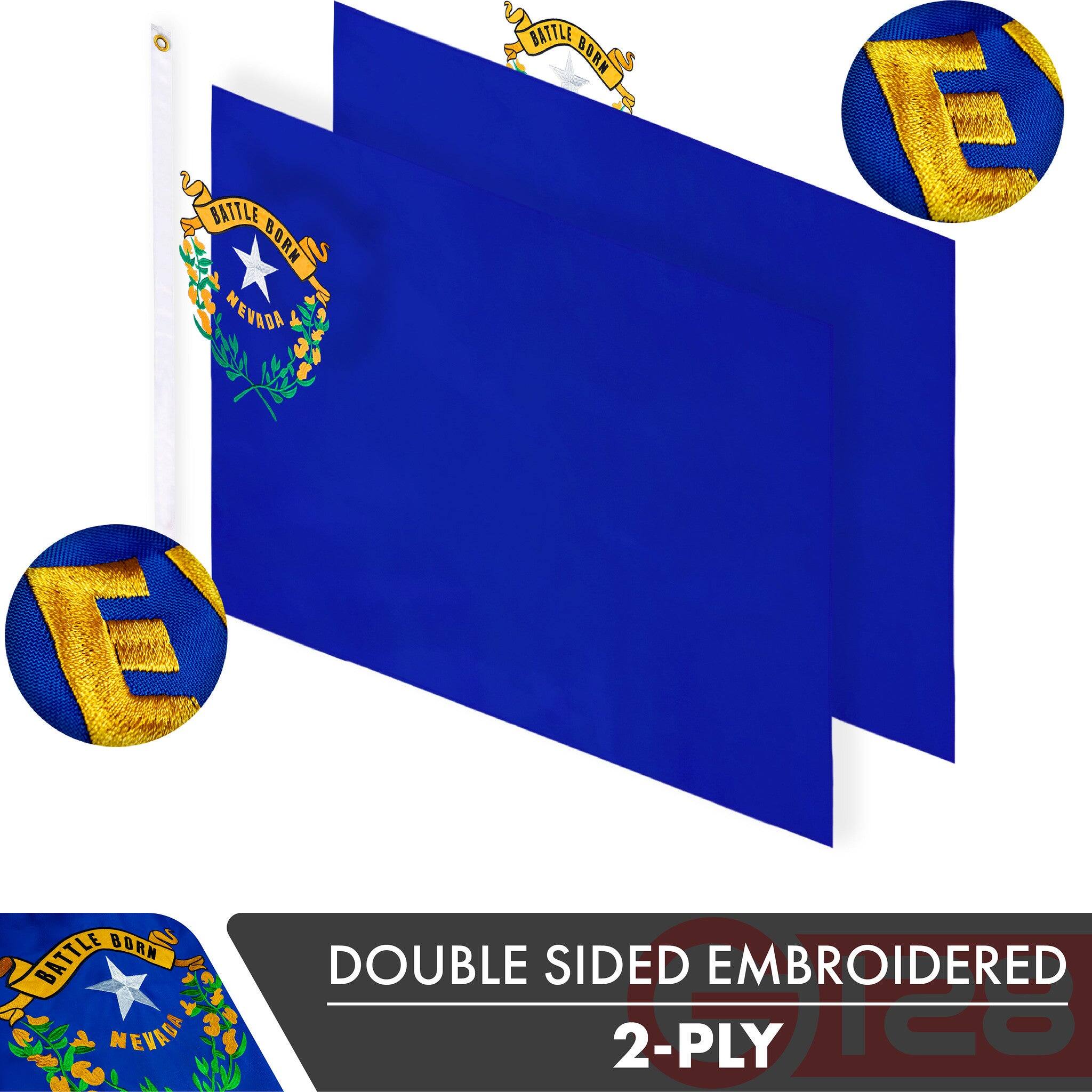 BATTLE BORN NEVADA  
BATTLE BORN NEVADA  
DOUBLE SIDED EMBROIDERED 2-PLY