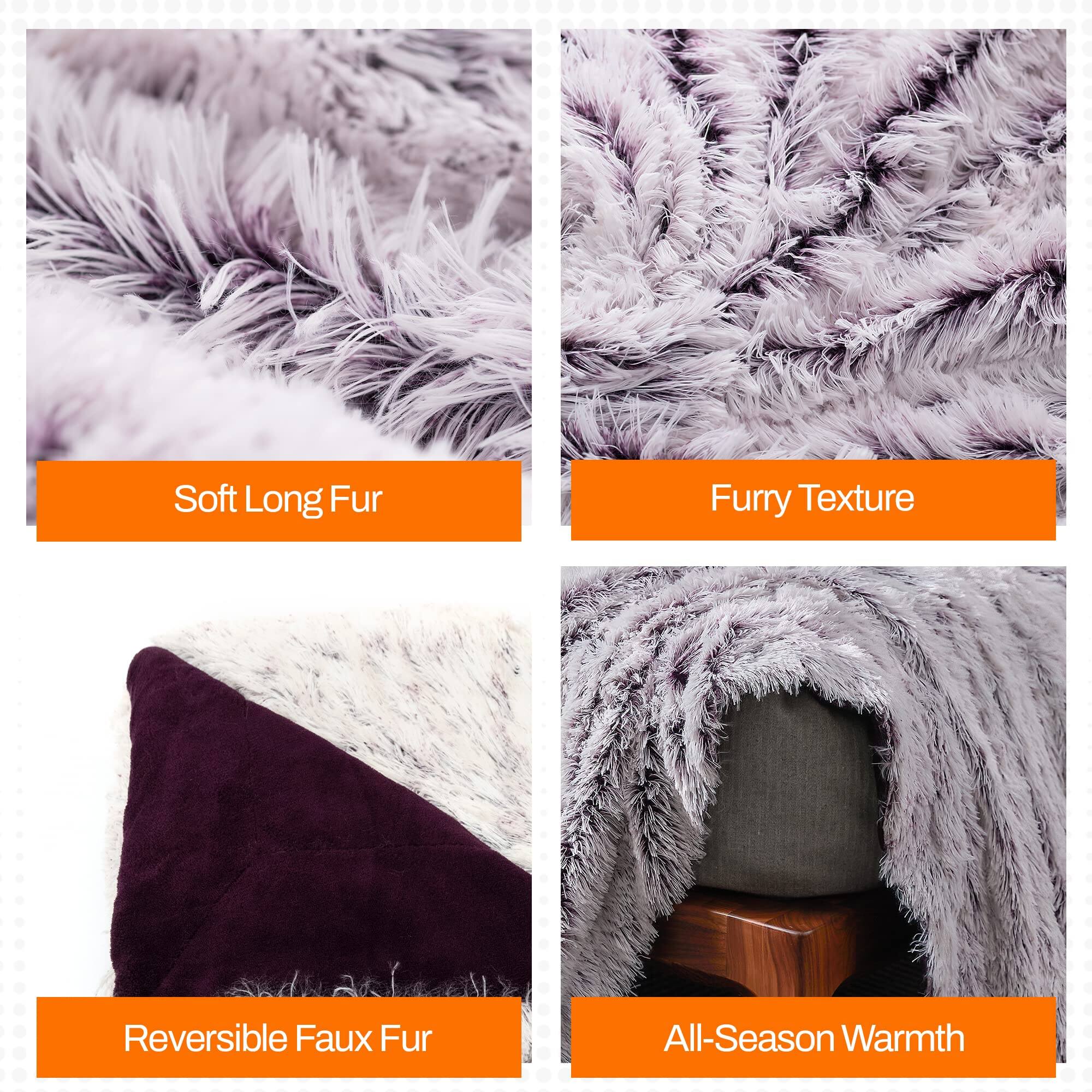 - Soft Long Fur
- Furry Texture
- Reversible Faux Fur
- All-Season Warmth