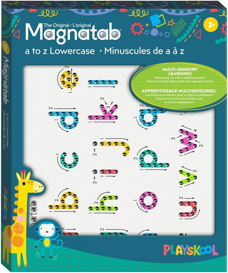 The Original L'original Magnatab a to z Lowercase Minuscules de a à z 2 MULTI-SENSORY LEARNING! Beads pop up with a satisfying click! Magnatab de 2 APPRENTISSAGE Les Practice billes Exerce-toi writing se soulvent le stylet letters écrire magnétique avec MULTISENSORIEL! with les un the lettres délic magnetic avec satisfaisant! stylus! Minuscules de eJ0M07z 2 PASKOOL 2 2 2 2 2 2 PLAYSKOOL
