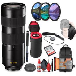 Leica - APO-Vario-Elmarit-SL 90-280mm f/2.8-4 Lens (11175) + 64GB Memory Card + Padded Case + Filters + BackPack + Full Si - Black