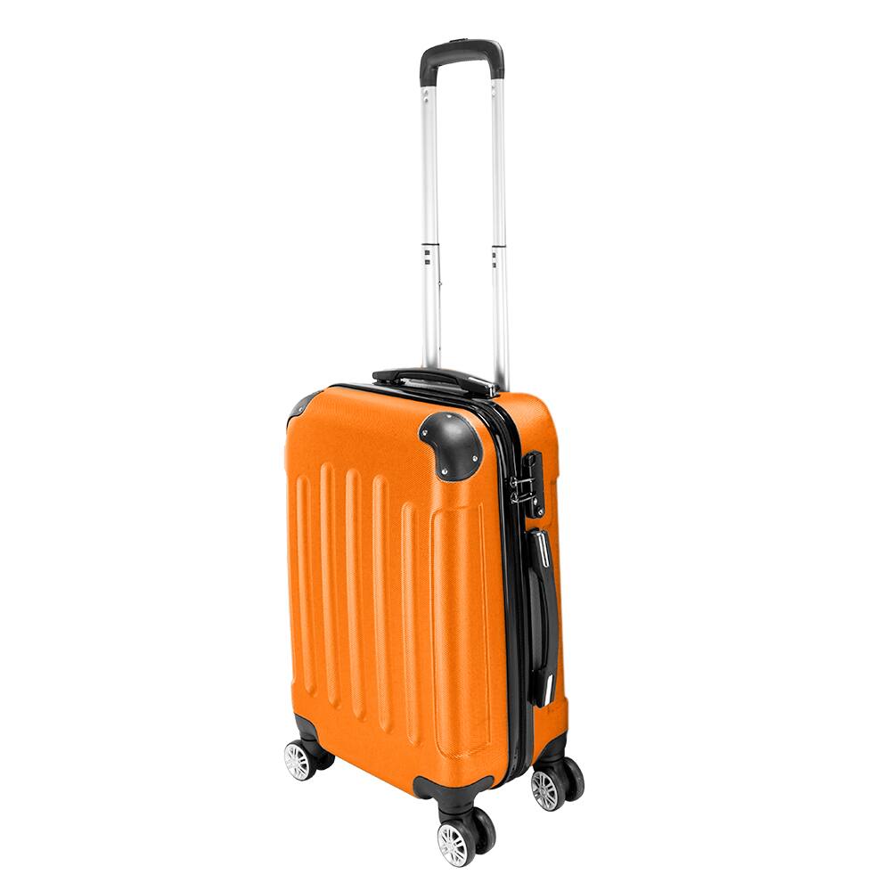 Alt View 4. Winado - 20"/24"/28" 3-Piece Hardshell Carry-On Luggage Set, Lightweight ABS Suitcase with Spinner Wheels & TSA Lock - Orange.