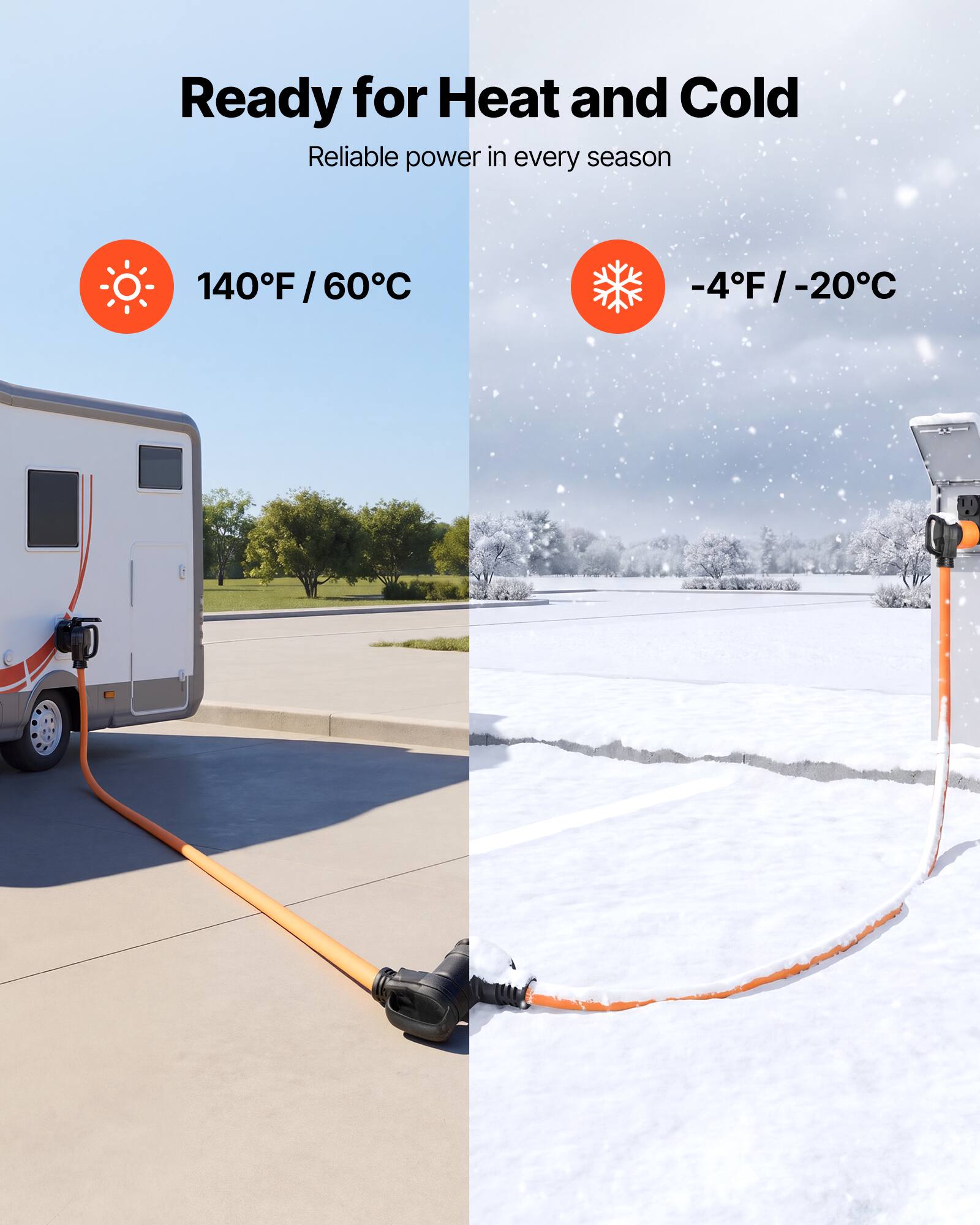 Ready for Heat and Cold  
Reliable power in every season  
140°F / 60°C  
-4°F / -20°C