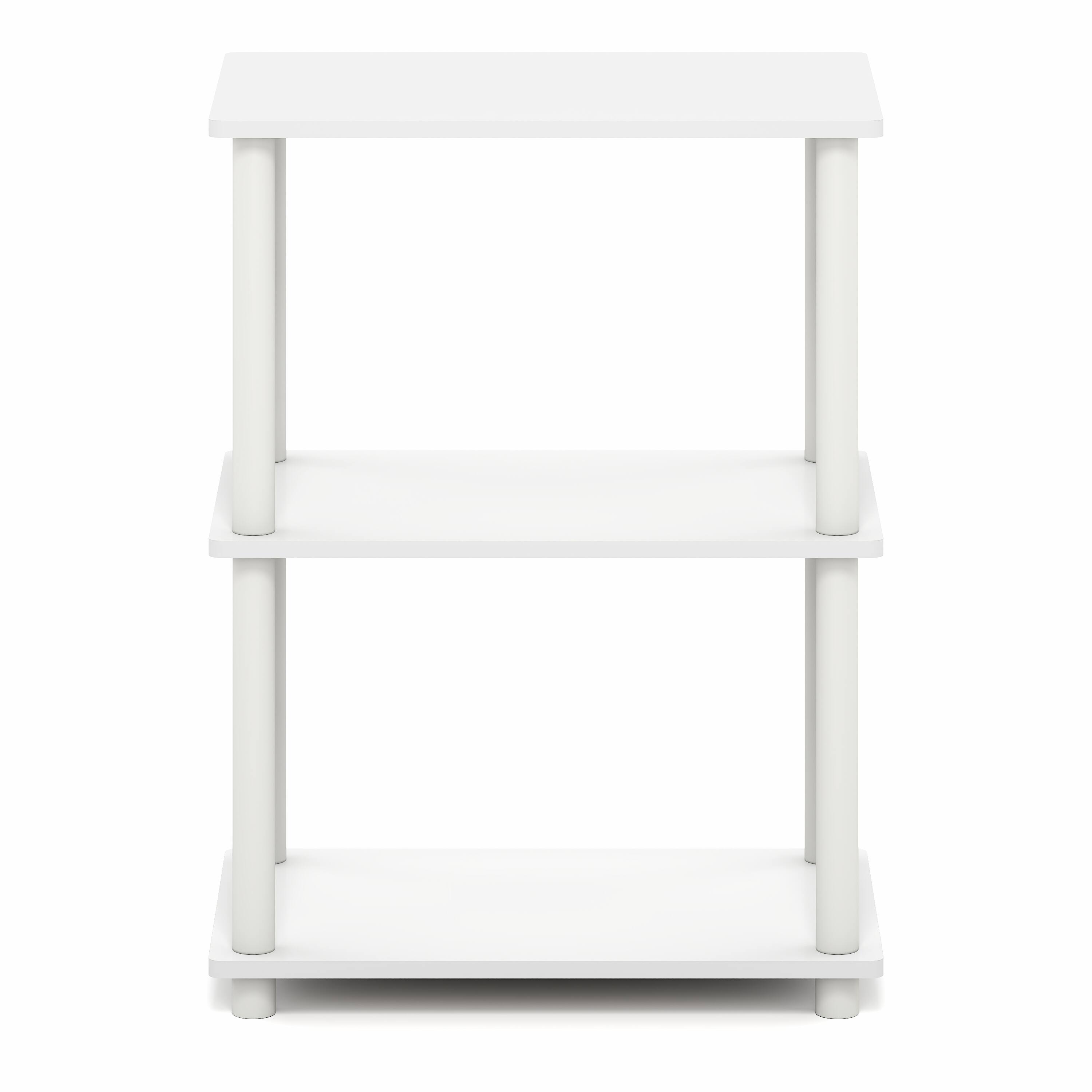 Alt View 5. Furinno - TURN-N-TUBE Storage Shelves, Book Shelf, Corner Shelf, for Organization and Storage, Living Room, Garage, Home Office - White/White.