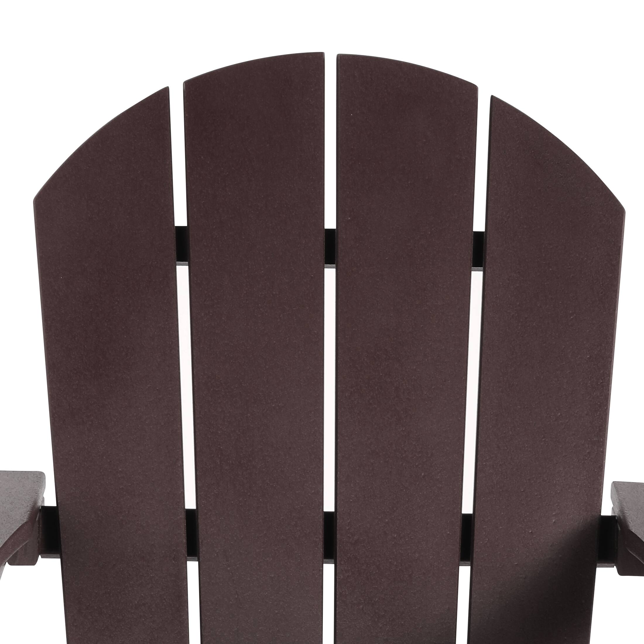 Alt View 5. WestinTrends - WestinTrends Malibu Outdoor / Patio Poly Adirondack rocking chair - Dark Brown.