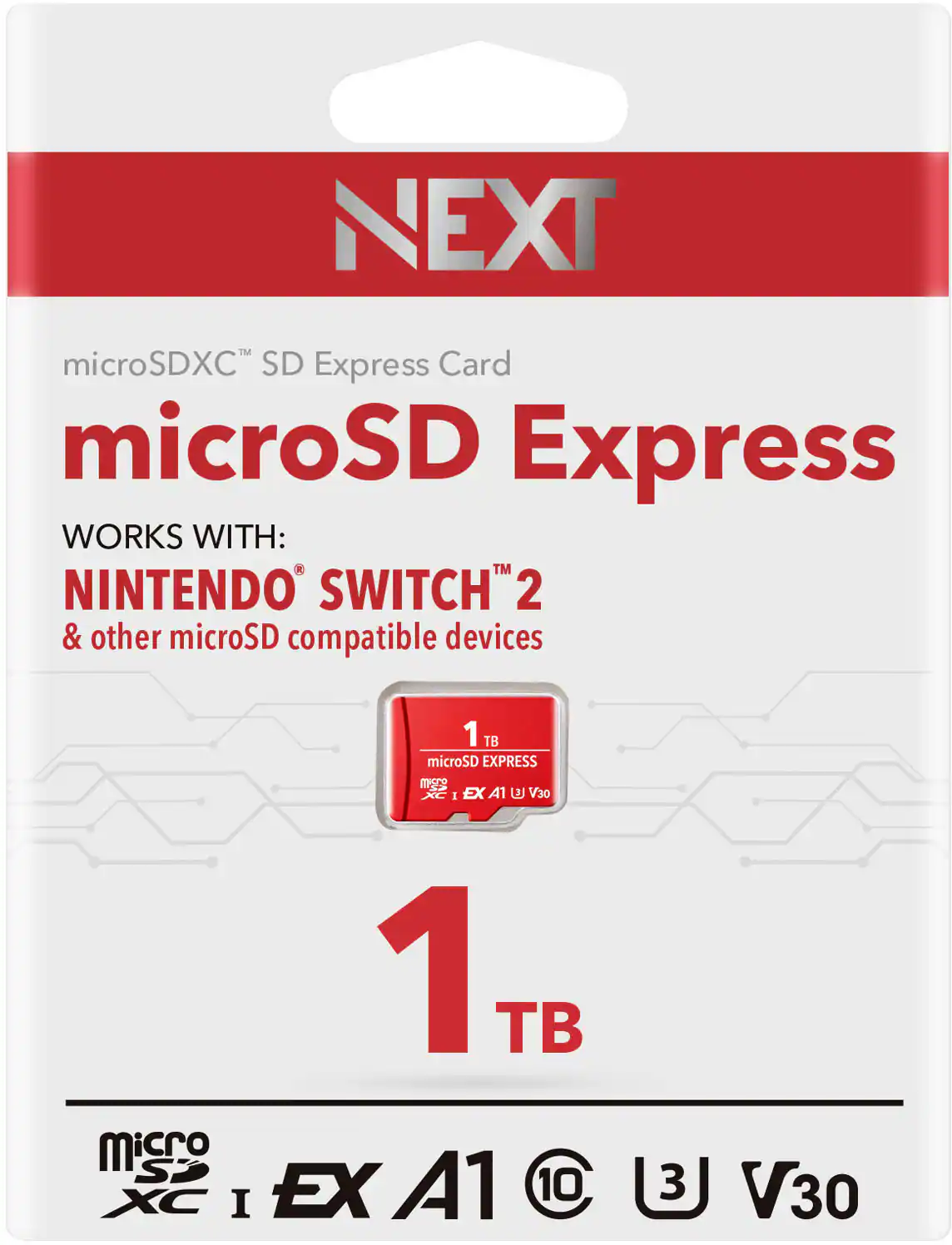 NEXT - Express 1TB microSD PCIe 3.1 NVMe UHS-I Memory Card works with Nintendo Switch 2