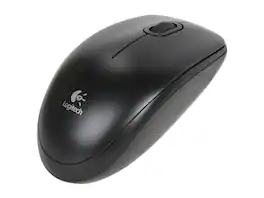 Logitech - B100 Corded Mouse – Wired USB Mouse for Computers and laptops, for Right or Left Hand Use - Wired - Black
