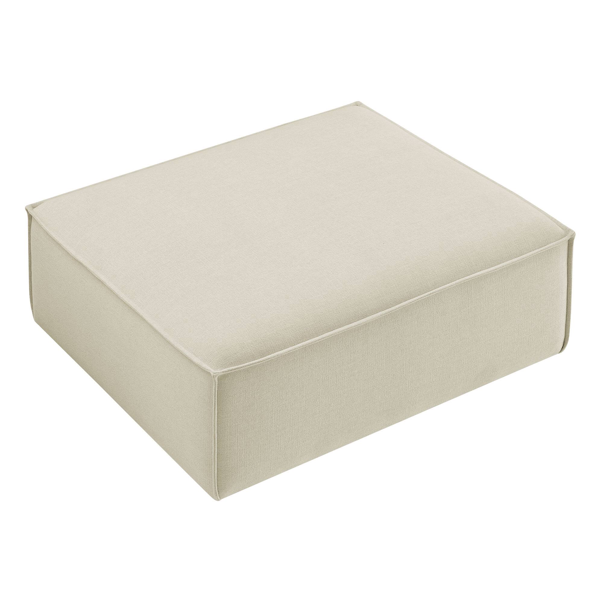 Alt View 4. Modway - Restore Performance Fabric Upholstered Modular Ottoman by Modway - Ecru.