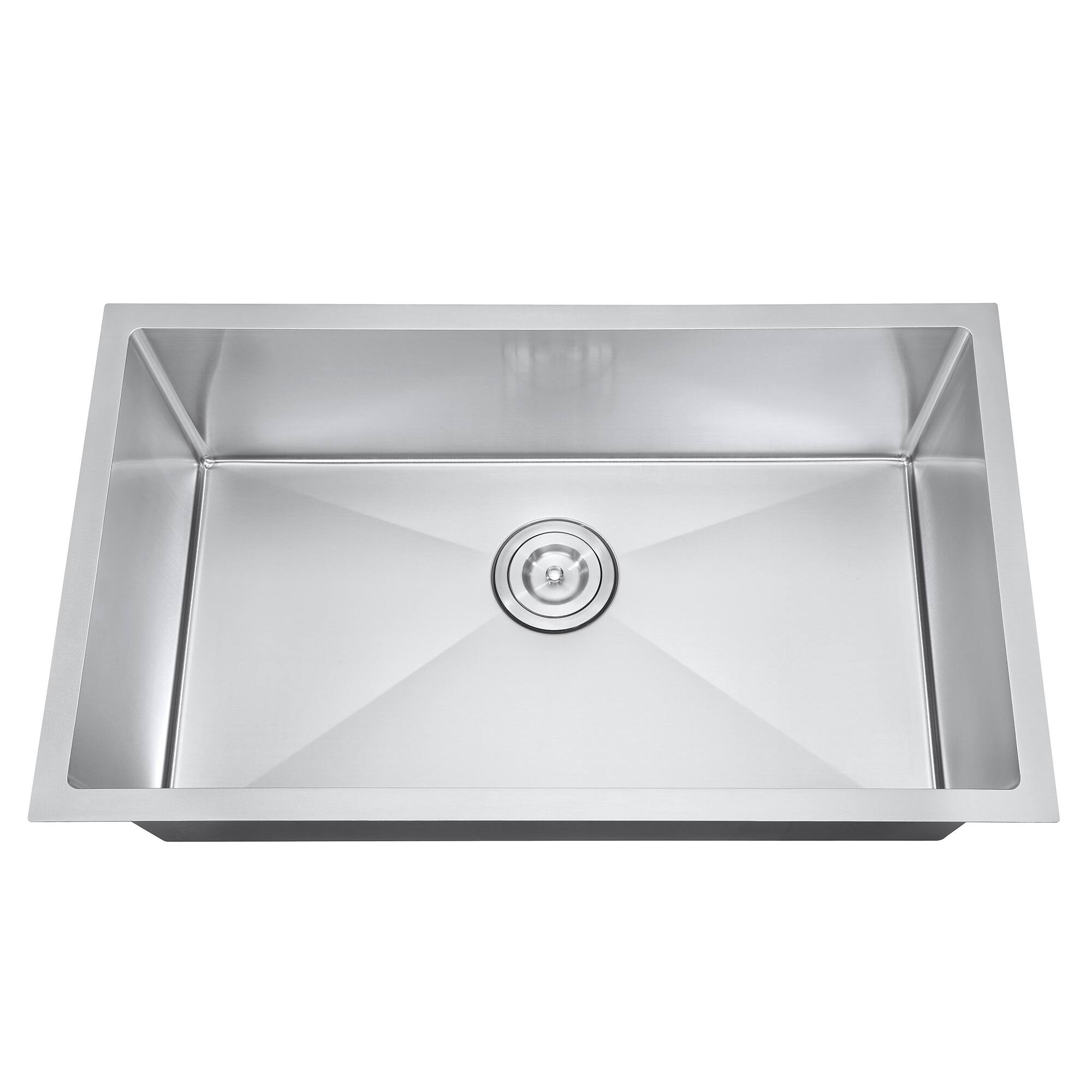 Alt View 6. Akicon - Akicon 30 in. Undermount Single Bowl 20-Gauge Silver Nano Kitchen Sink with Basket Strainer - Silver.