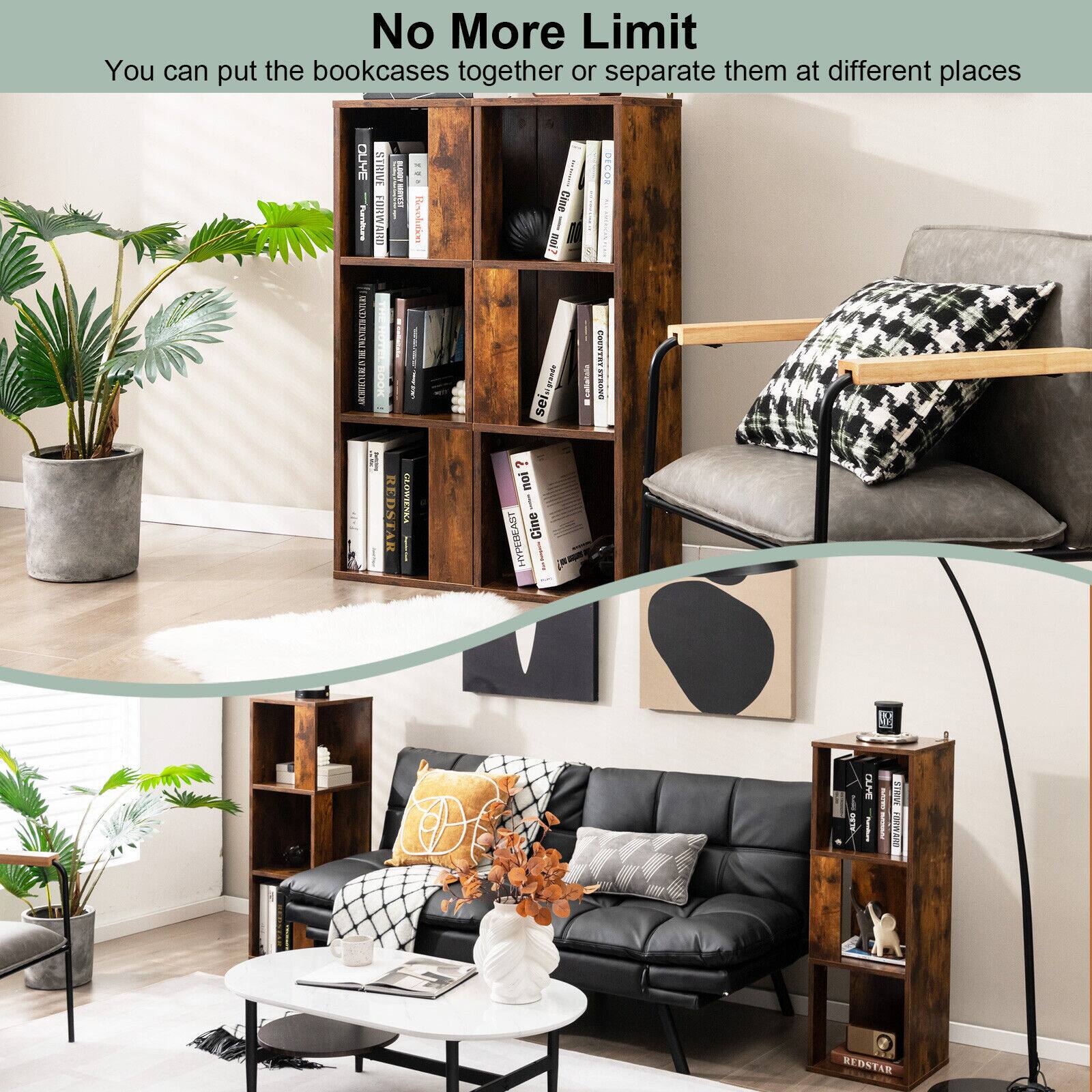 No More Limit You can put the bookcases together or separate them at different places.