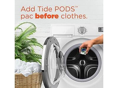 Add Tide PODS™ pac before clothes.