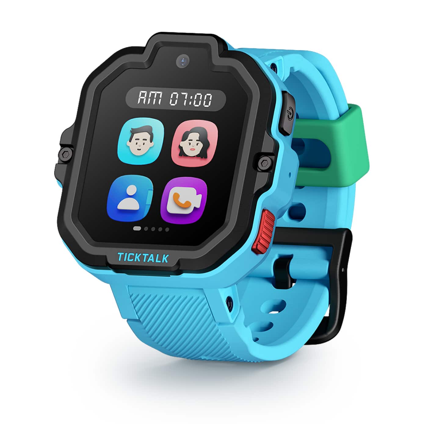 TickTalk - 5 - Kids Smartwatch with Voice & Video Call, Text, GPS, SOS & School Mode - AT&T - Blue - (2025)