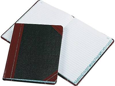 Alt View 1. Esselte - Boorum & Pease 38 Series Record Book, 7.63" x 9.63", 150 Sheets/Book - Black/Red.