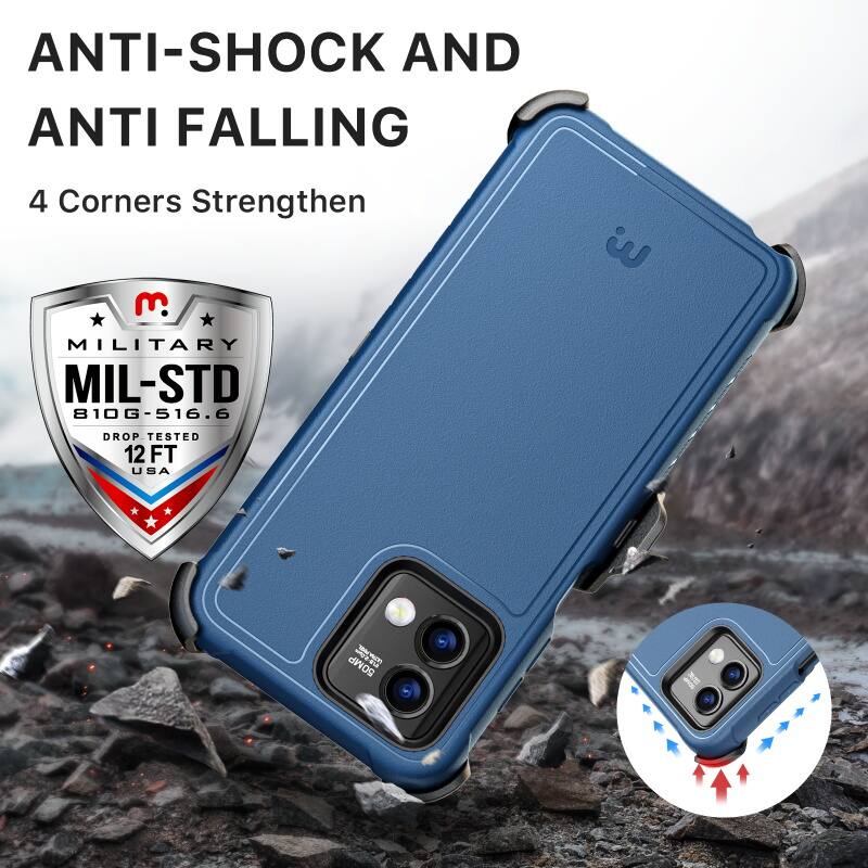 ANTI-SHOCK AND ANTI FALLING 4 Corners Strengthen m MILITARY MIL-STD 810G-516.6 DROP TESTED 12FT USA