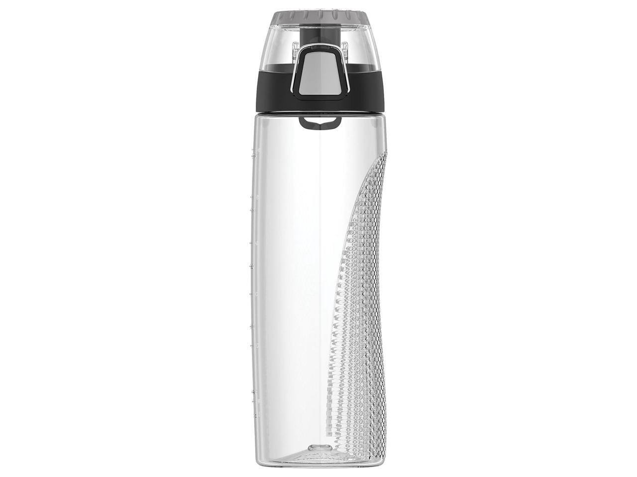 Alt View 6. Thermos - Thermos 24 oz. Tritan Flip-Cap Water Bottle with Rotating Meter - Clear - Clear.