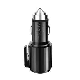 Reiko - Quick Car Charger, 4.8A Dual USB Fast car charger with Life Guard Charge Technology In Gray - Gray
