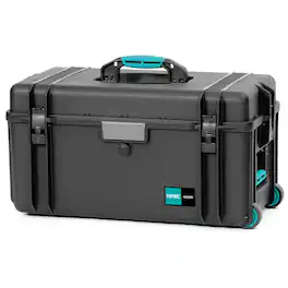 HPRC - 4300WSFD Wheeled Resin Hard Case with Divider Kit, Black with Blue Handle