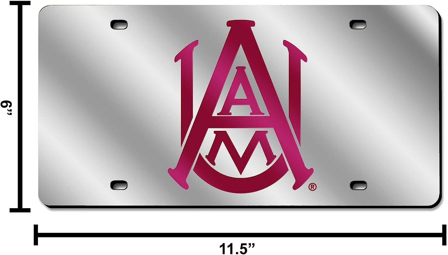 Alt View 4. Rico Industries - Alabama A&M Bulldogs Mirrored Laser Cut License Plate Laser Tag - Multi.