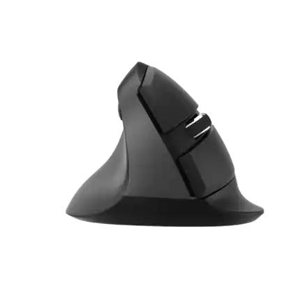 Front. J-Tech Digital - J-Tech Digital Wireless Vertical Ergonomic Mouse for Left Hand – 4 DPI Settings, 2.4GHz USB Receiver - Black.
