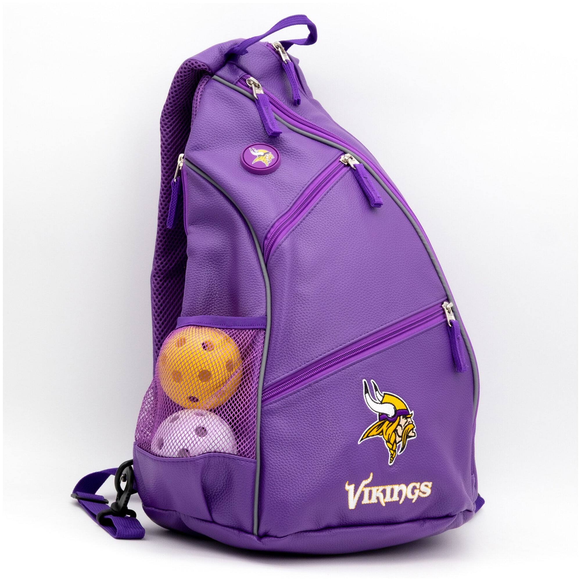 Alt View 2. Team Golf - Minnesota Vikings Embroidered Team Pickleball Backpack - Multicolor.