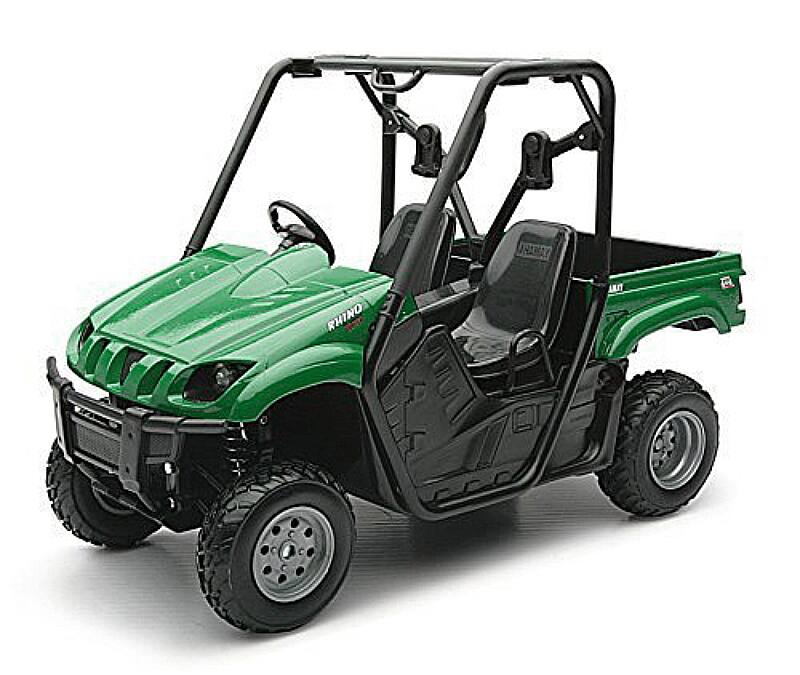 Alt View 1. New Ray - 2008 Yamaha Rhino 700 F1 4x4 Off Road ATV Green 1/12 Diecast Model by New Ray.