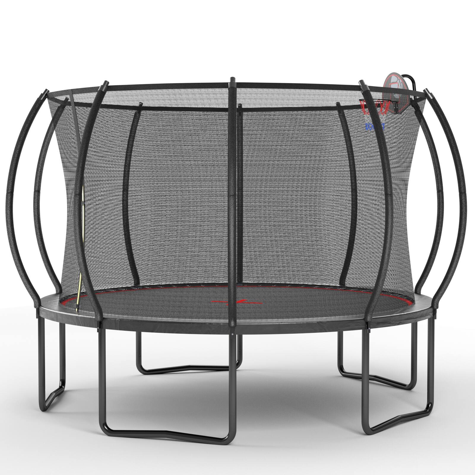 Angle. LOVMOR - Lovmor 12 FT Trampoline with Safety Enclosure Recreational Trampoline for Adults.