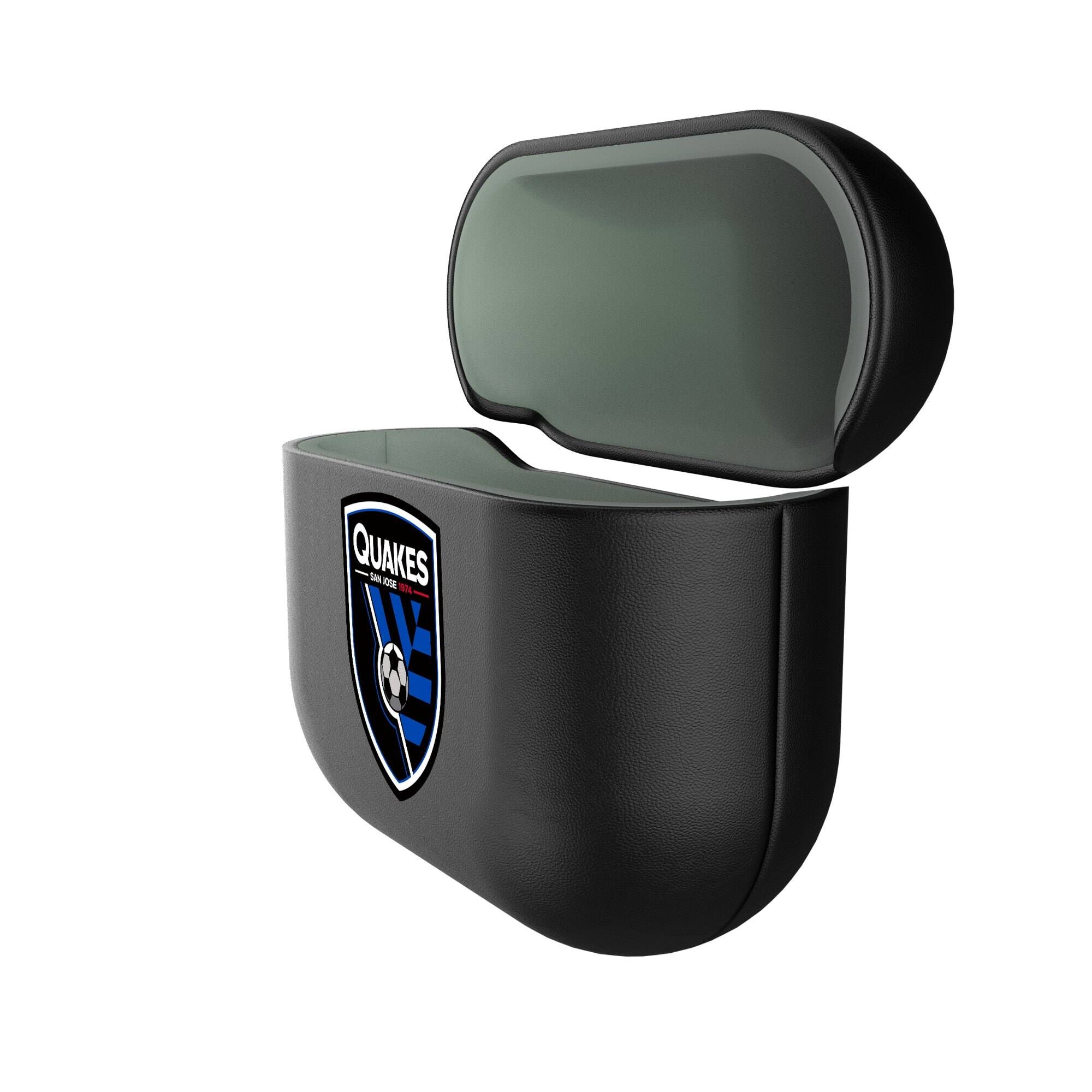 Alt View 1. Keyscaper - San Jose Earthquakes San Jose Earthquakes Insignia AirPods 4th Generation Case Cover - No Size - Black.