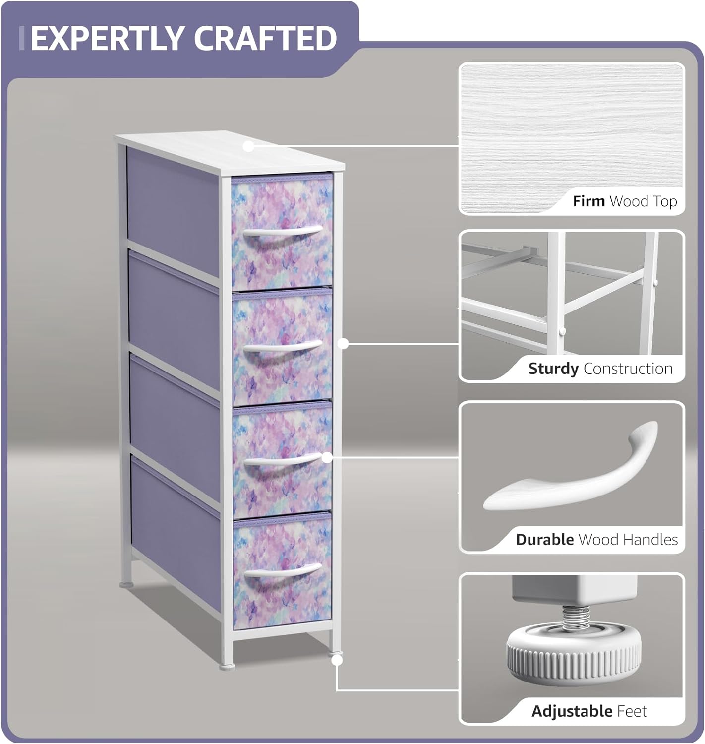 EXPERTLY CRAFTED

- Firm Wood Top
- Sturdy Construction
- Durable Wood Handles
- Adjustable Feet