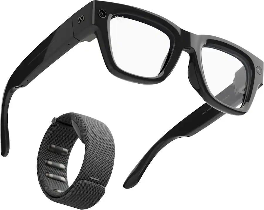 Meta Ray Ban Display Neural Band AI glasses with in lens