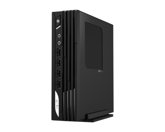 Front. MSI - MSI - PRO DP21 Desktop - Intel Core i3-13100 - 8GB Memory - 500GB SSD - Windows 11 Home - Black - Black.
