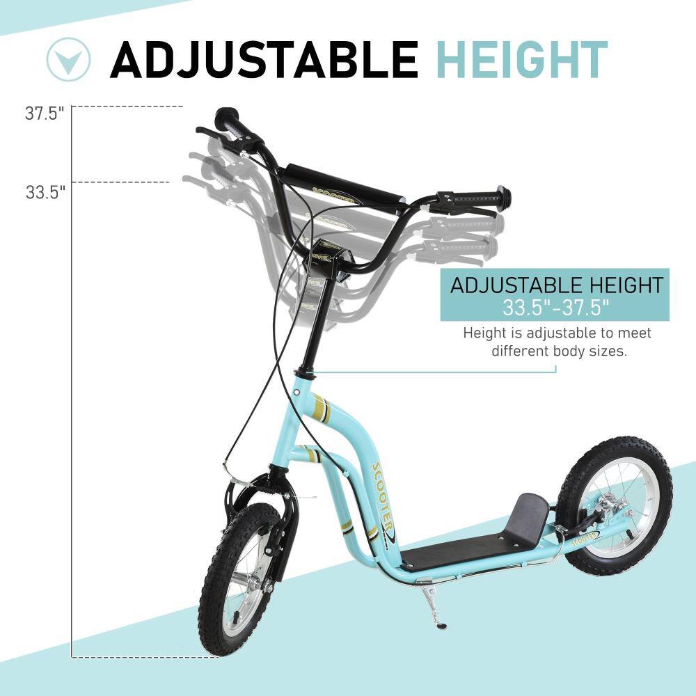 ADJUSTABLE HEIGHT

37.5"  
33.5"

ADJUSTABLE HEIGHT  
33.5" - 37.5"

Height is adjustable to meet different body sizes.