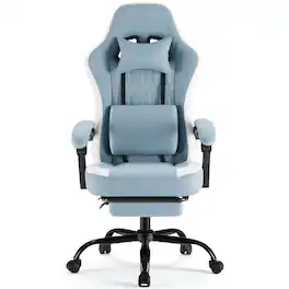 AOITUN - Gaming Chair, Office Chair High Back Computer Chair Executive Ergonomic Adjustable Swivel Task Chair - Blue
