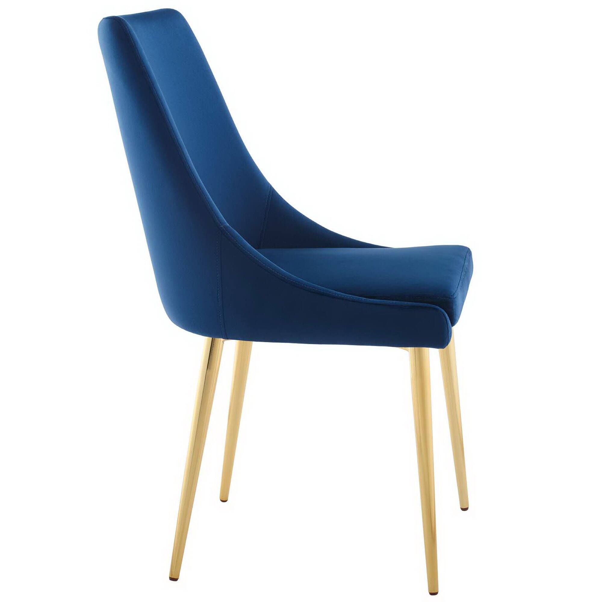 Back. Modway - Viscount Modern Accent Performance Velvet Dining Chair by Modway - Navy.