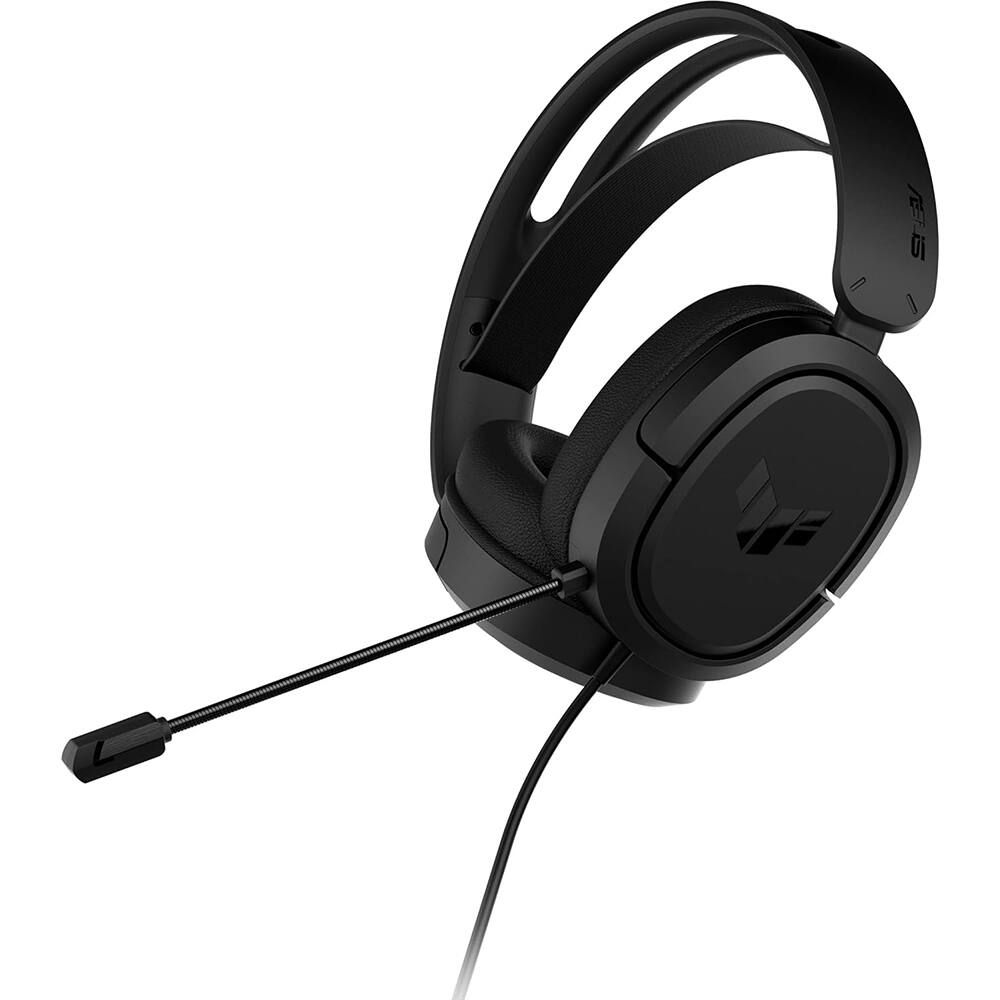 Front. ASUS - TUF Gaming H1 Wired Headset TUFGAMINGH1 - Black.