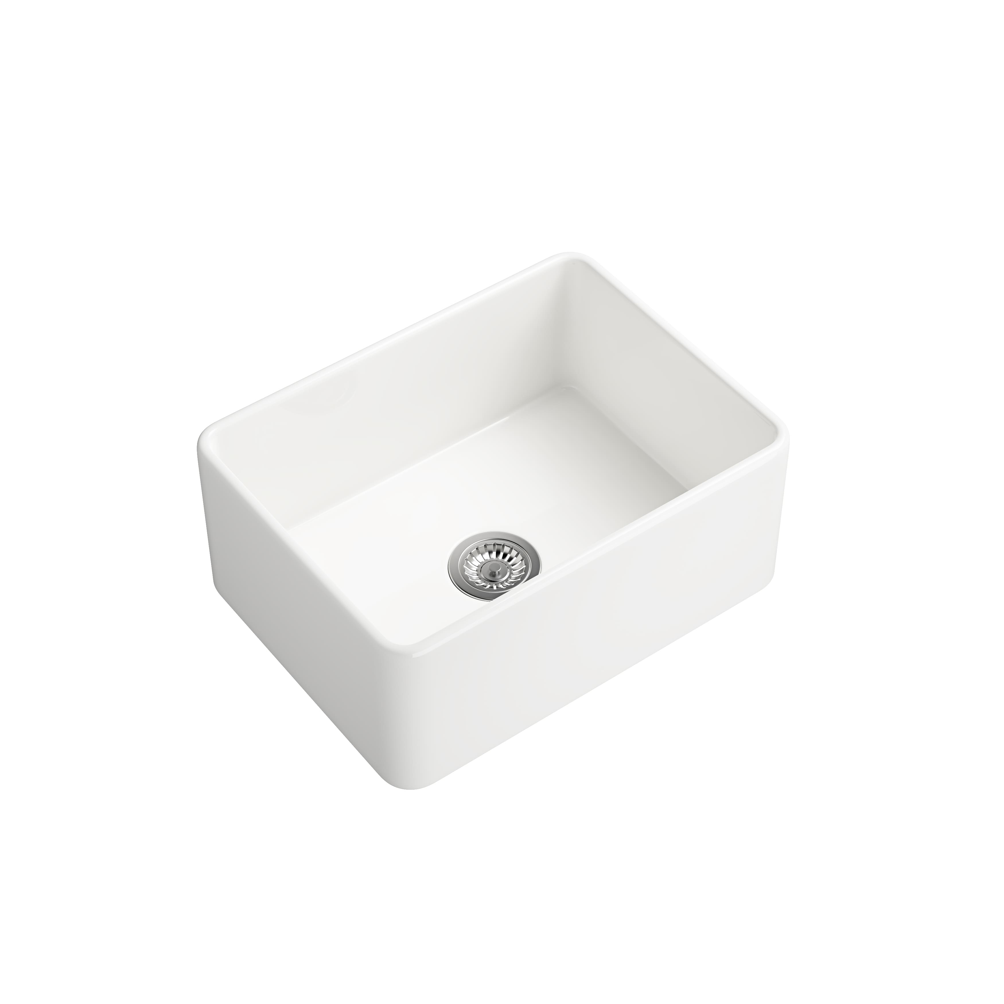 Siljoy - Farmhouse Sink Deep Apron Sink Undermount Farmhouse Kitchen Sink Single Farm Sink - White