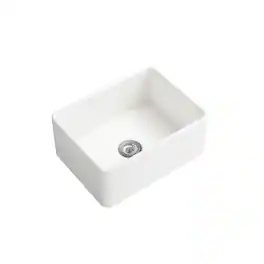 Siljoy - Inch Farmhouse Sink Deep Apron Sink Undermount Farmhouse Kitchen Sink Single Farm Sink - White