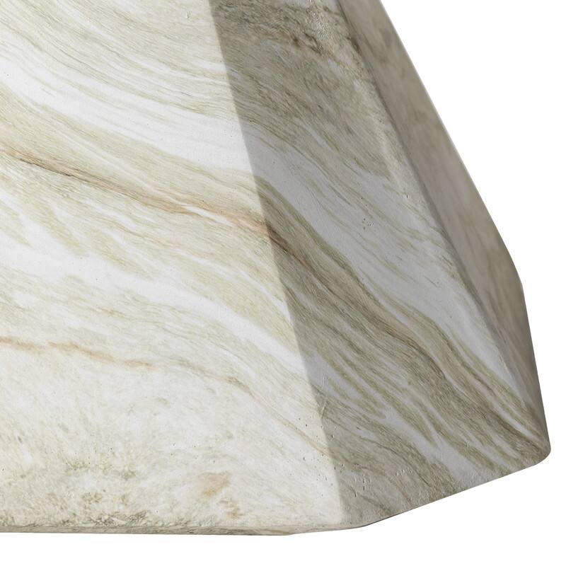 Alt View 5. LeisureMod - Azure Modern Round Fiberstone Side Table, Indoor/Outdoor Weather Resistant Accent Table - No Assembly - Marble Green.