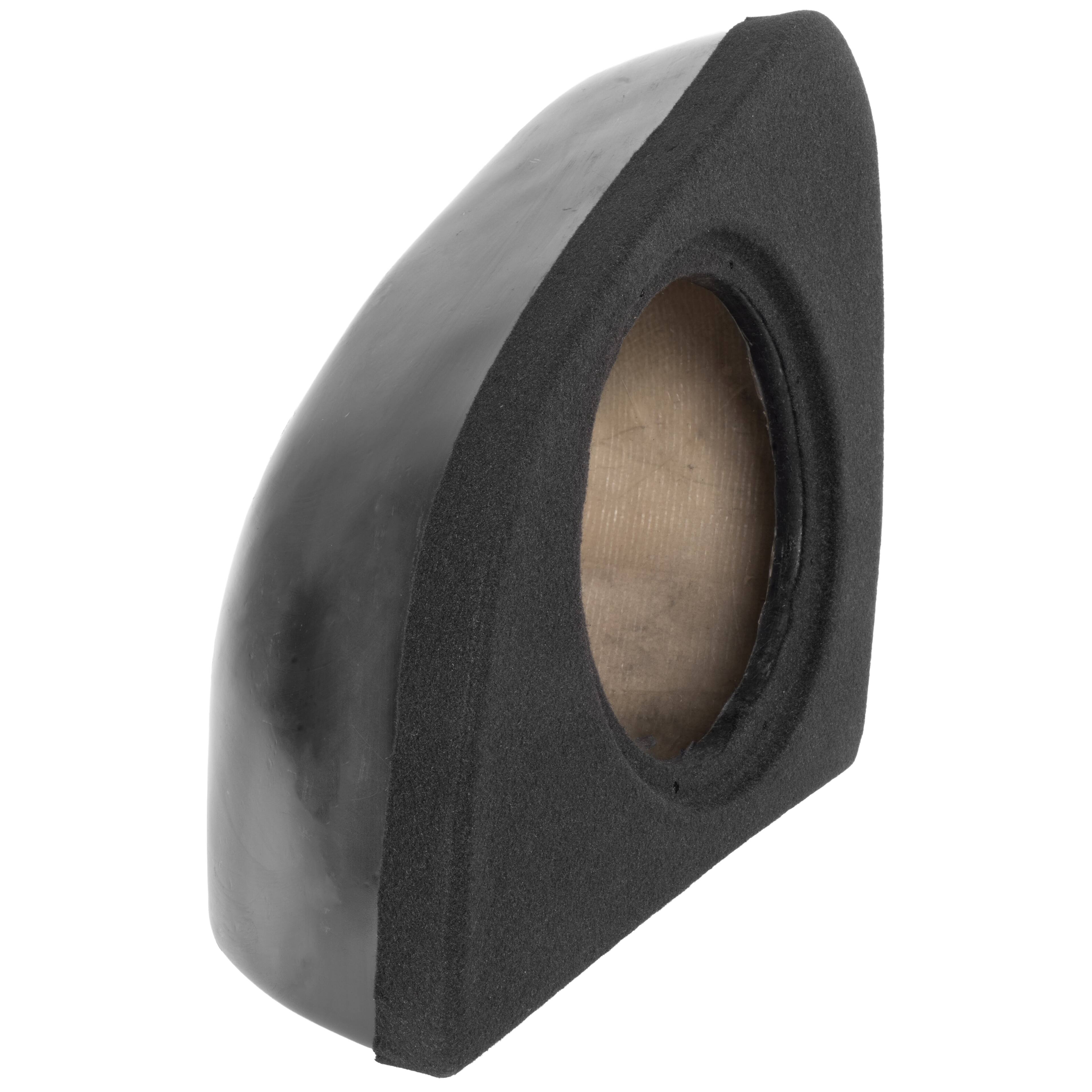 Angle. NVX - UBE-TSLAS-G1 BOOST Box Custom Fit 10in Empty Sealed Subwoofer Enclosure for 2012-2020 Tesla Model S, Y.