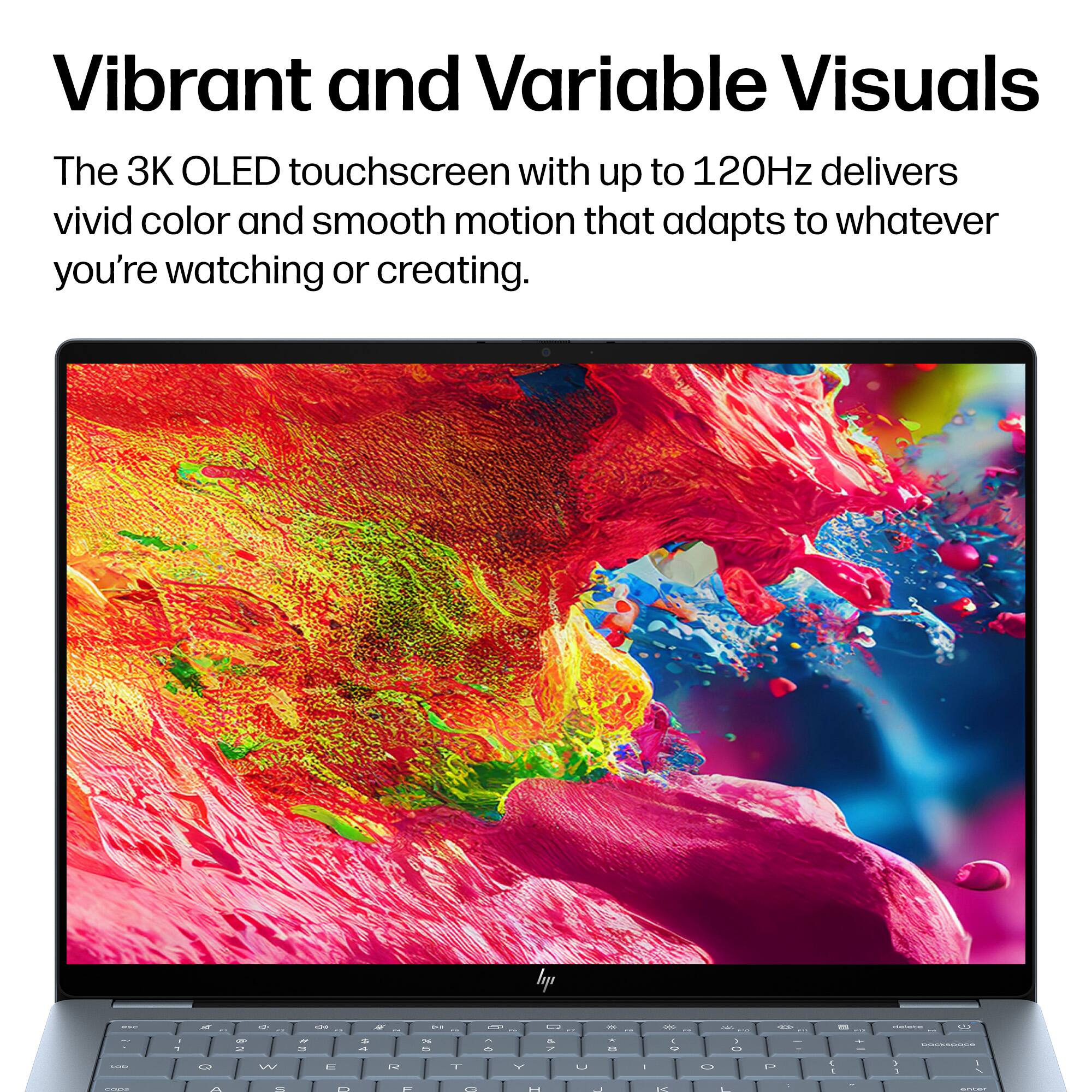 Vibrant and Variable Visuals

The 3K OLED touchscreen with up to 120Hz delivers vivid color and smooth motion that adapts to whatever you're watching or creating.
