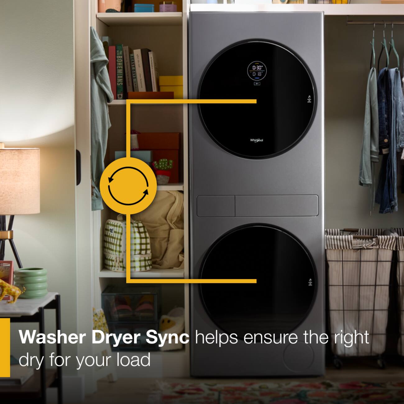 X-V BOHEMIANS  
FEAST DAYS  
0:30' 0:18'  

Whighol  
Washer Dryer Sync helps ensure the right dry for your load