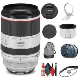 Canon - RF 70-200mm f/2.8L IS USM Lens (3792C002) + Filter Kit + Cap Keeper + More (International Version) - White