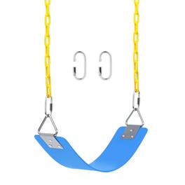 AGPtek - Swing Seat with 66" Anti-Rust Chains for Outdoors, Playground, Jungle & Gym - Blue