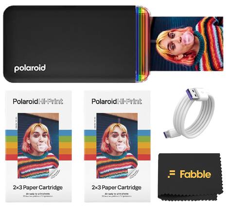 polaroid Polaroid Hi-Print Hi Print E Fabble 2x3 Paper Cartridge 20 ready to print sheets 20 Sed - pntes a l'impression 2x3 Paper Cartridge 20 ready to print sheets 30 Sed - ntas a l'impression