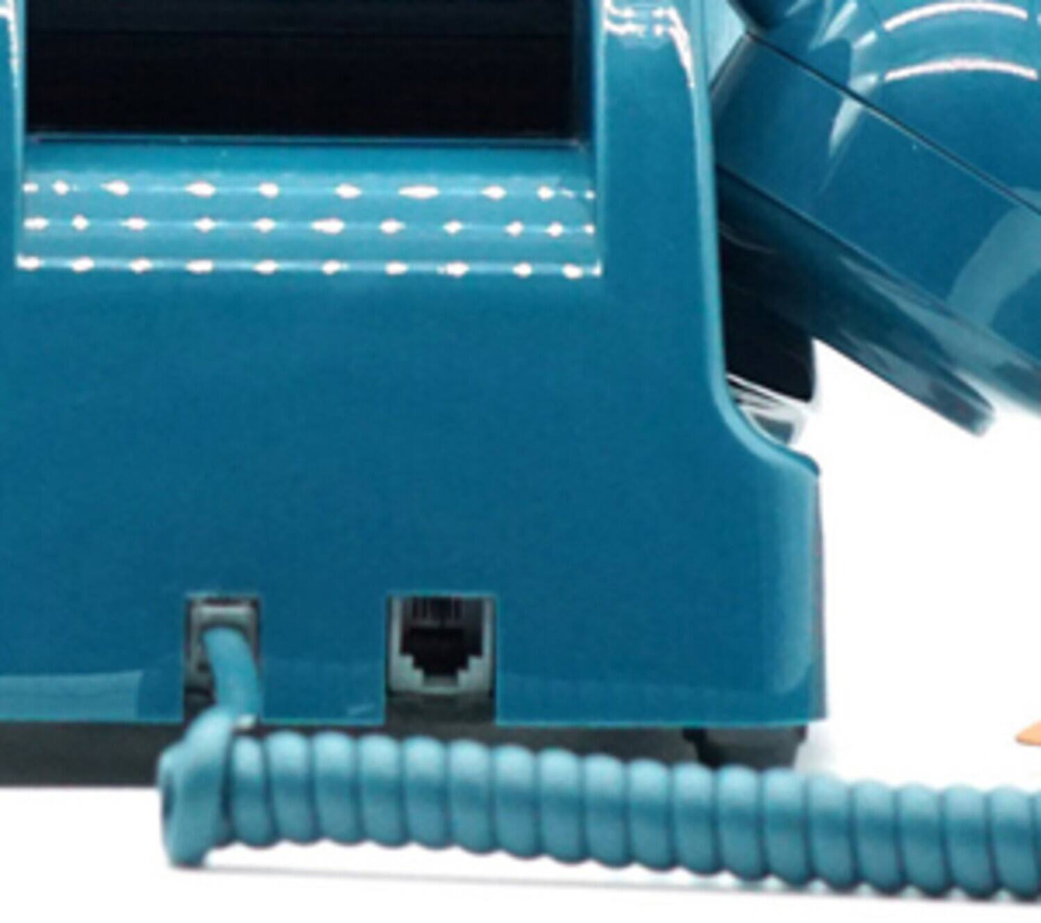 Alt View 2. PopMarket - GPO Retro GPO746DPBAZ 746 Desktop Push Button Telephone - Azure Blue   - MISC ACCESSORY - Green.