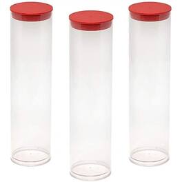Prestige - Plastic Storage Tubes 1.75" x 8" 12 Pack - Red