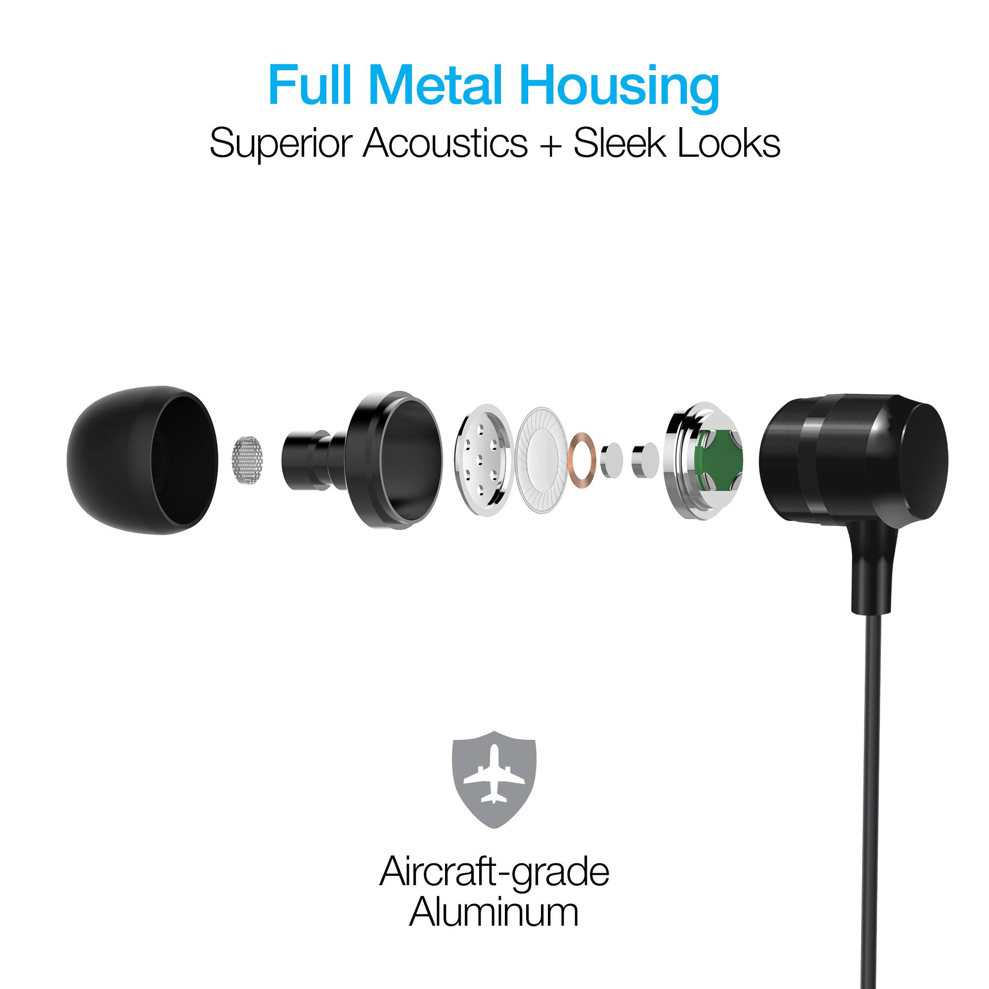 Full Metal Housing  
Superior Acoustics + Sleek Looks  
Aircraft-grade Aluminum