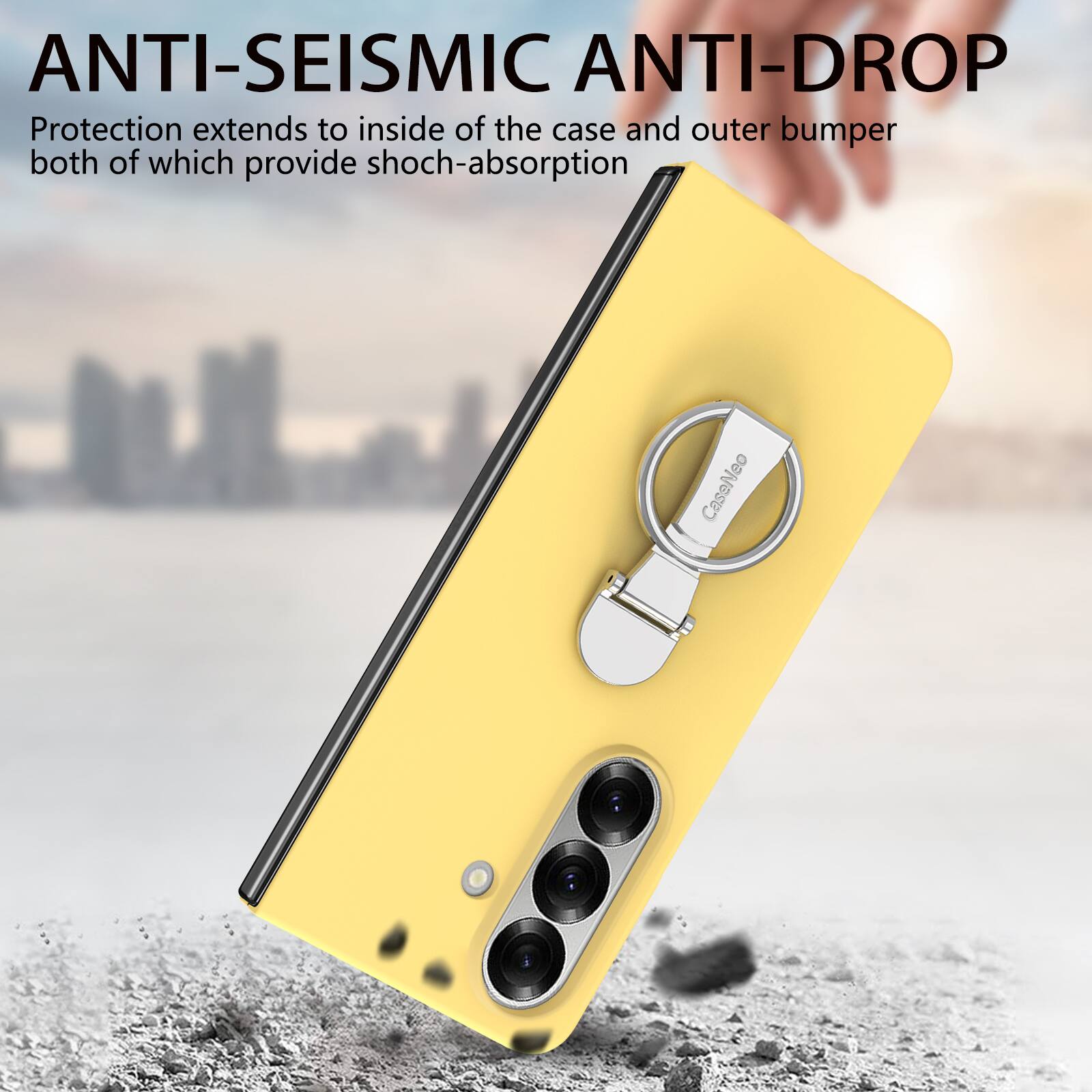 ANTI-SEISMIC ANTI-DROP  
Protection extends to inside of the case and outer bumper both of which provide shock-absorption  
90 CaseNeo