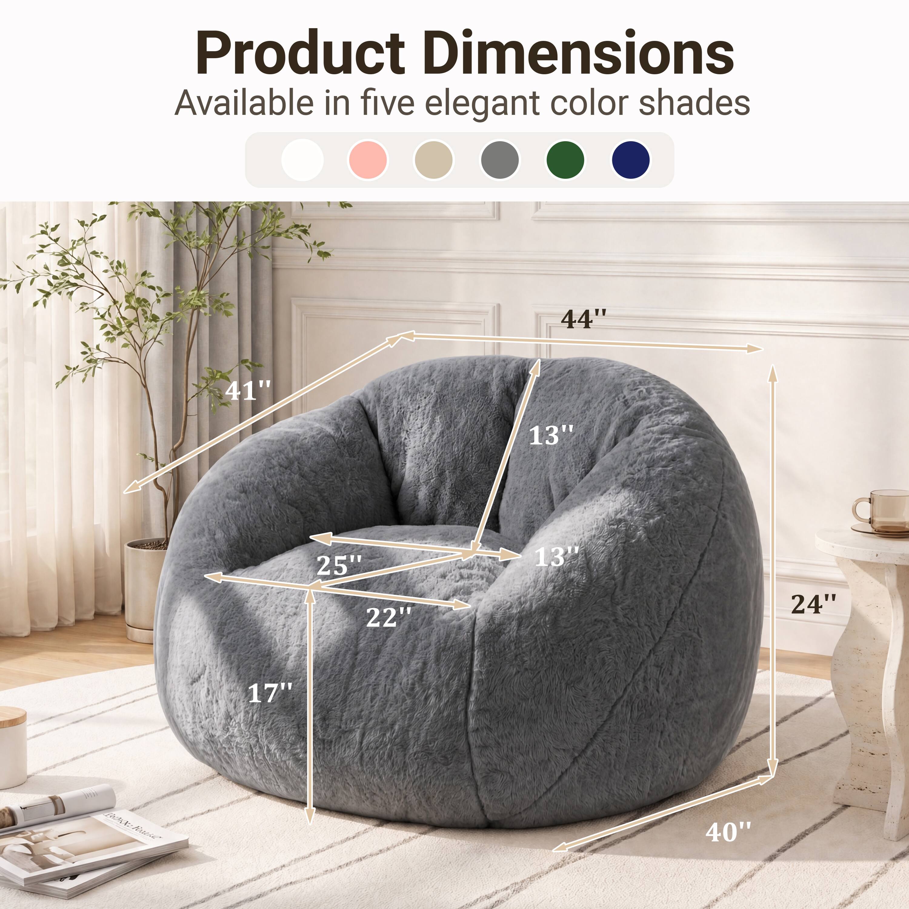 Product Dimensions

Available in five elegant color shades

44" 41" 13" 25" 22" 13" 24" 17" 40"