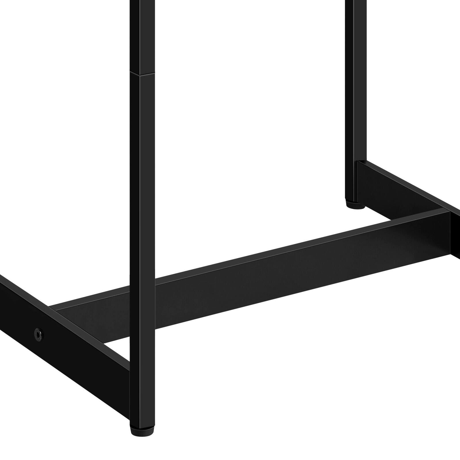 Back. Oumilen - Set of 2 Grey Wood Side Tables, Industrial End Tables with Black Metal Frame - Grey.