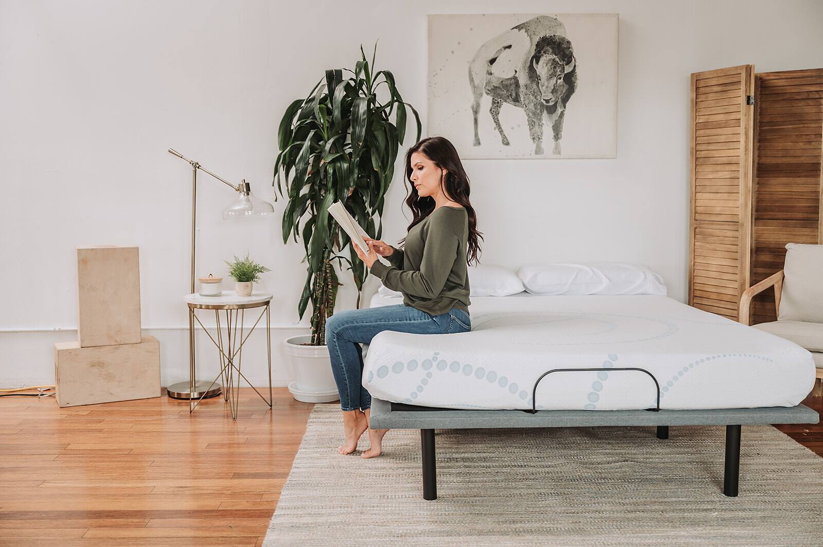 Alt View 3. Glintex - 8-Inch Twin Memory Foam Mattress with Open-Cell Pressure Relief Foam and High-Density Support Base - Multicolor.