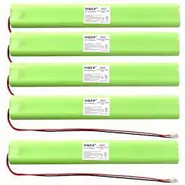 HQRP - 5-Pack Emergency Exit Light Battery for Unitech BBAT0043A Lithonia ELB-B003 ELB-B004 BAT9.6V700 AA700MAH AA900MAH 9.6v